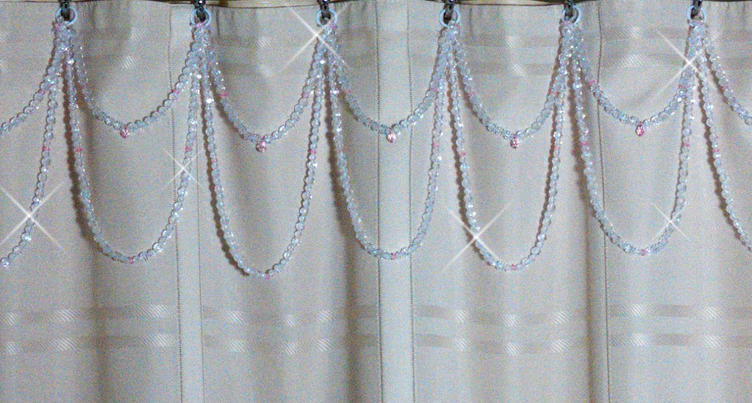 Shadez of Michelle Shower Curtain Bling Pink and Crystal