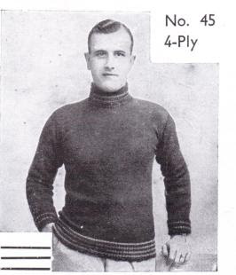 The Vintage Pattern Files: Free 1930s Knitting Pattern - Men’s Golf Pullover & Polo Sweater