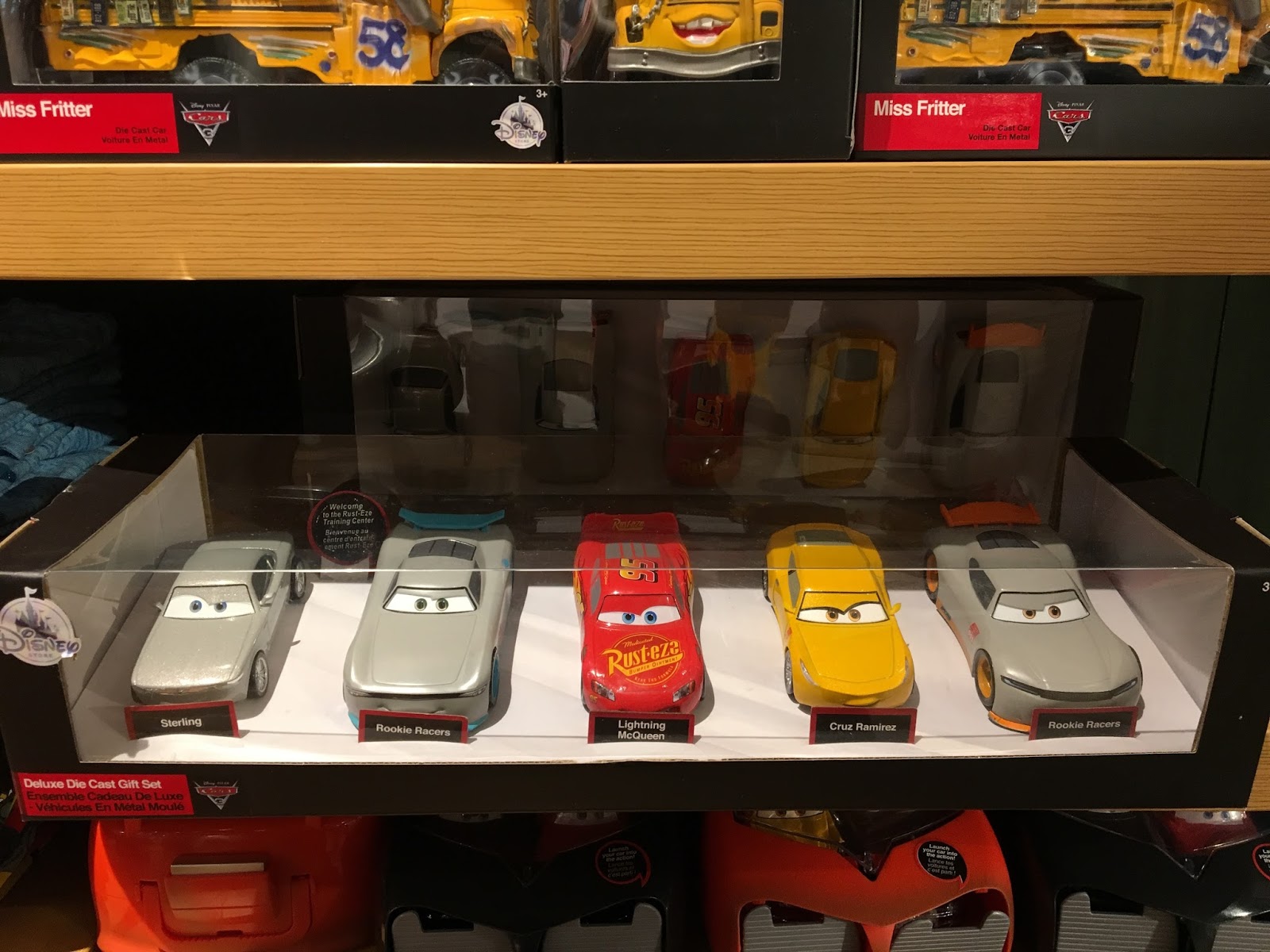 disney store cars 3 merchandise toys display 2017