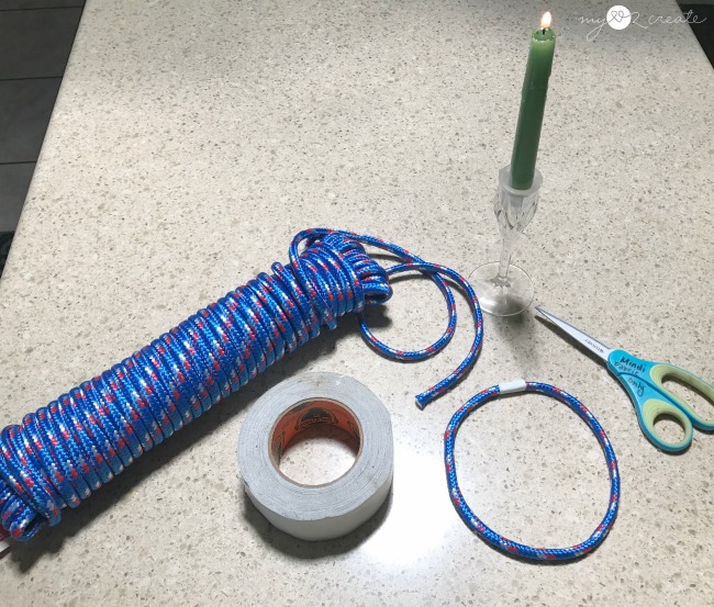 supplies needed to make DIY ring toss rings
