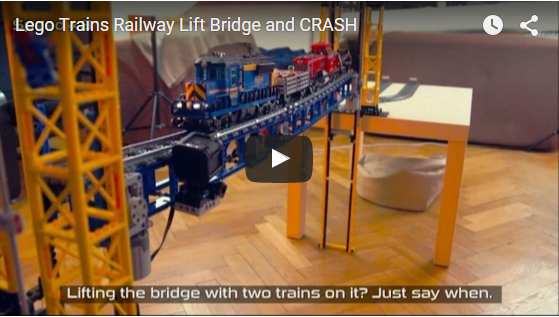 Lego Trains Railway Lift Bridge And Crash Stylish Videos