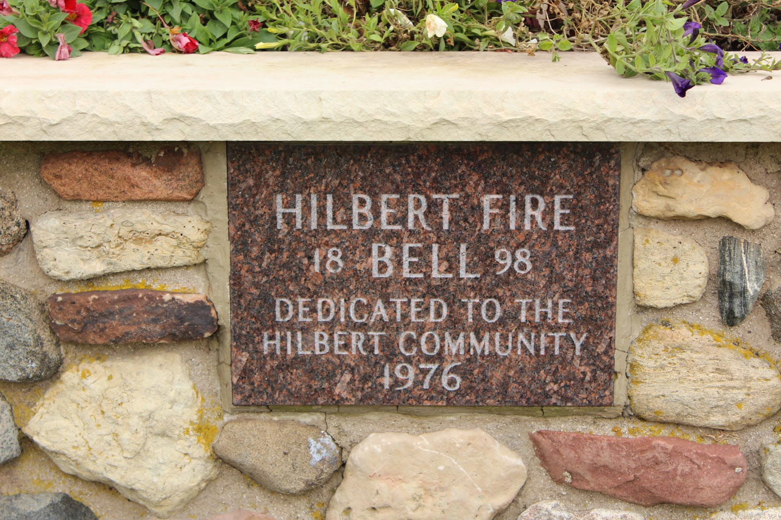 Wisconsin Historical Markers Hilbert Fire Bell 1898