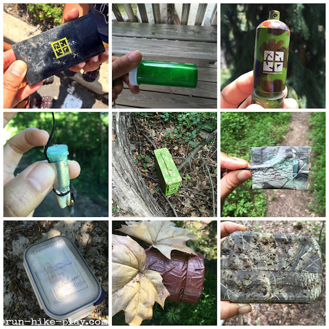 Different types of geocaches