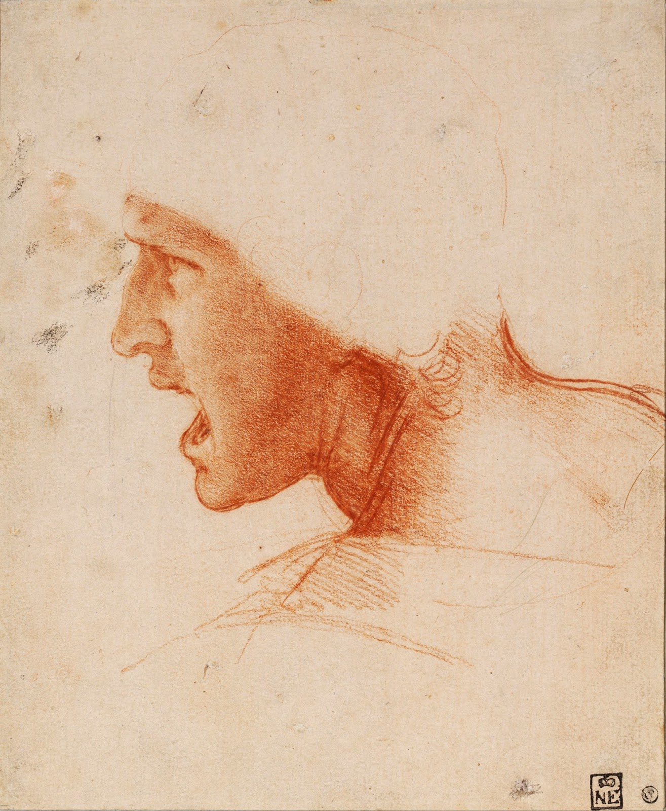 Leonardo da Vinci head of soldier