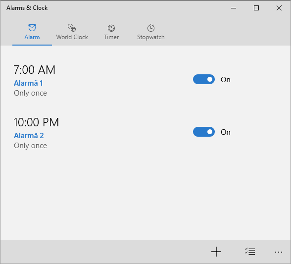 Cum setezi alarme, contoare de timp și cronometre în Windows 10