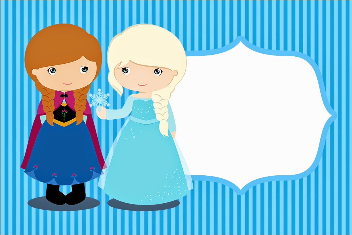 Frozen Baby Blue Christmas Free Printable Invitations. Oh My Fiesta