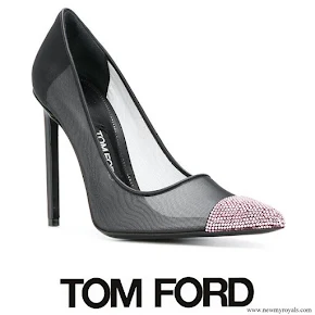 Queen Rania wore Tom Ford Crystal Embellished Pumps