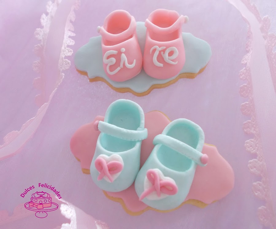 Galletas de zapatitos de fondant