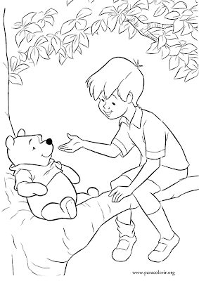 Winnie The Pooh Christopher Robin Coloring Pages 1