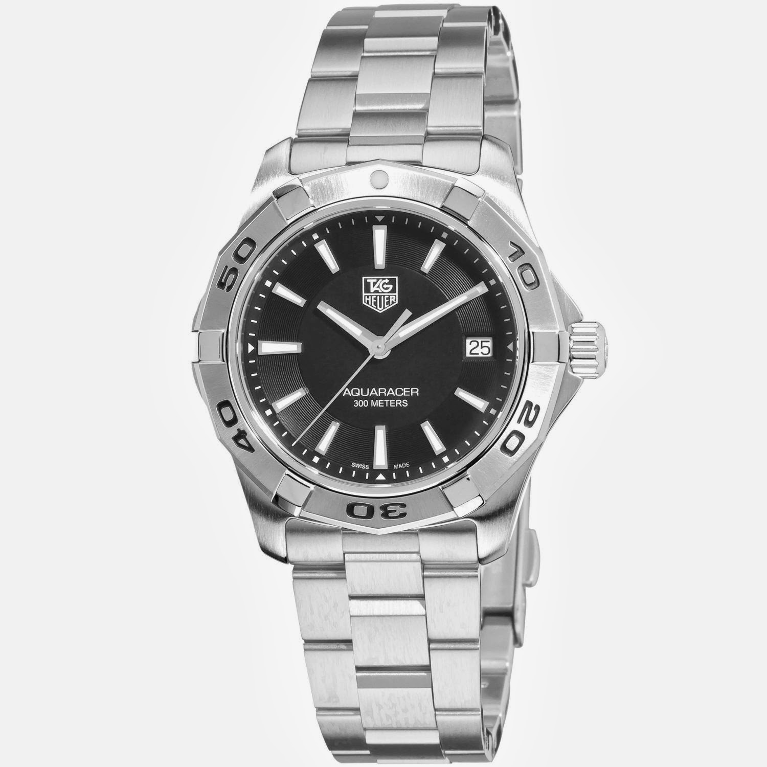 ... Watches for Men - TAG Heuer WAP1110.BA0831, Aquaracer Black Dial Watch