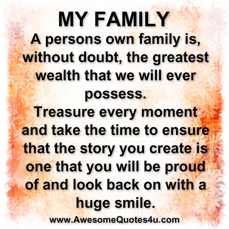 Awesome Quotes: My family