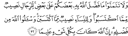 Surat An Nisa Ayat 32 Tafsir Latin Dan Bacaan Qs Surat Dan Ayat