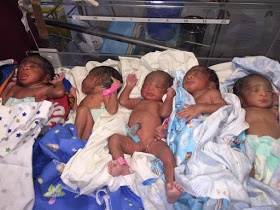 Photogist: Couple In Calabar Unable To Conceive For 10 Years Finally Have Quintuplet Calabar, Quintuplet