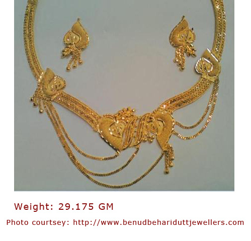 Marriage Bridal Bengali Gold Necklace Jewellery Designs Images