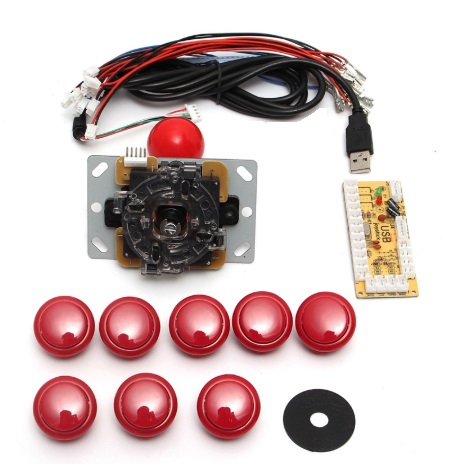 Kit Copy Sanwa: Interfaz con cables + 8 Botones +1palanca