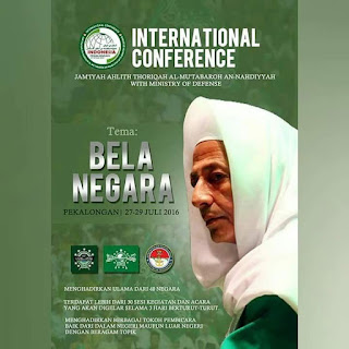 [Event] Pekalongan | 27-29 Juli 2016 | Jam'iyyah Ahlit Thariqah Al Mu'tabarah An Nahdliyyah (JATMAN) | International Conference " Bela Negara"