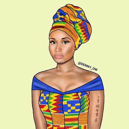 Check out these African illustration of Rihanna, Diddy, Drake, Nicki Minaj, Jay Z, others
