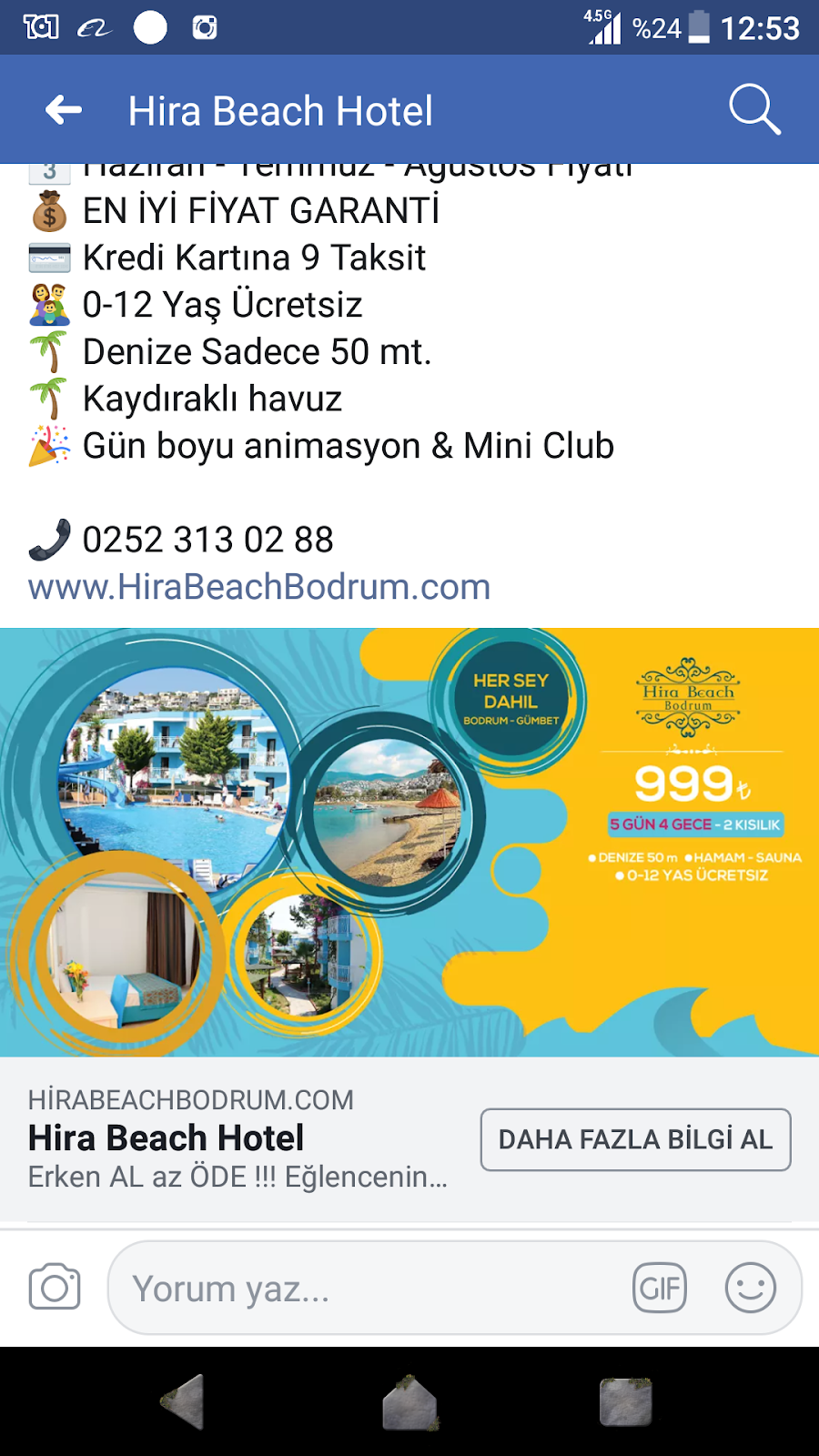 Sahtekar Hira Beach Bodrum Otel Rehitu