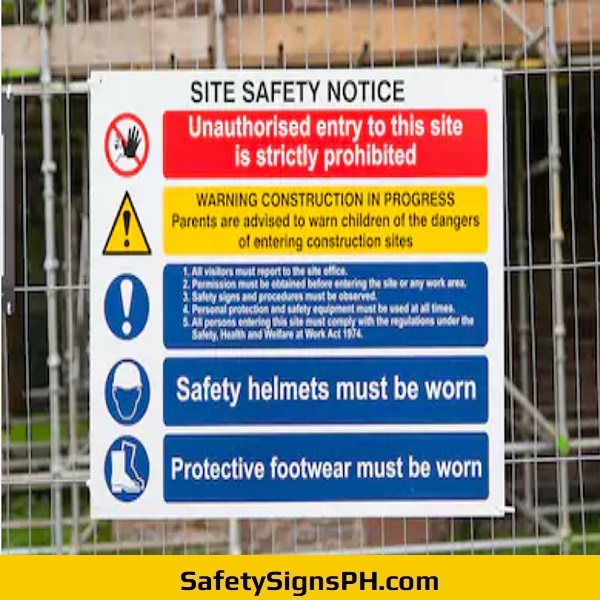 Construction Site Safety Notice Sign