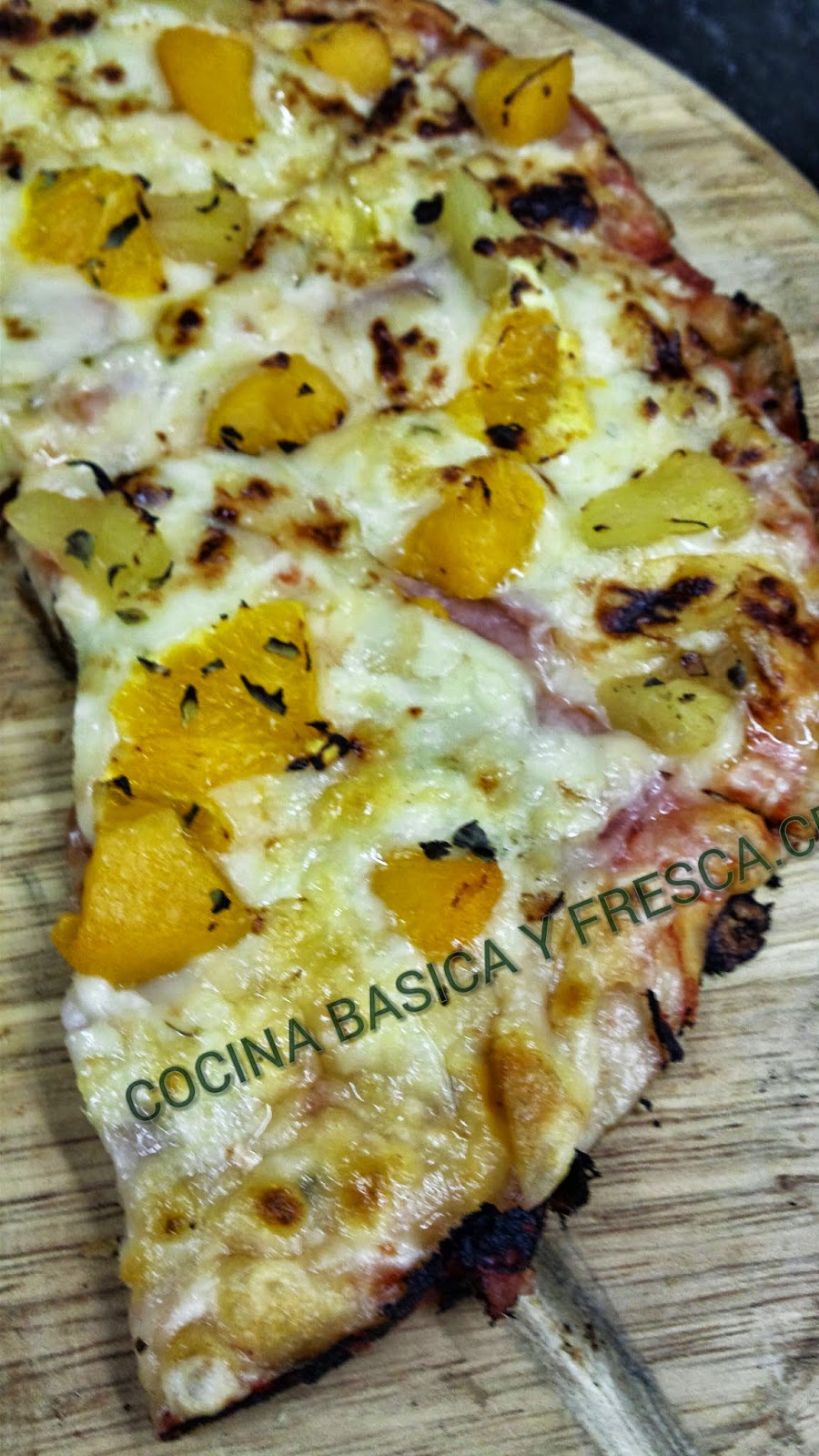 Cocina Basica y Fresca PIZZA DE YORK MANGO NARANJA Y PIÑA CBF