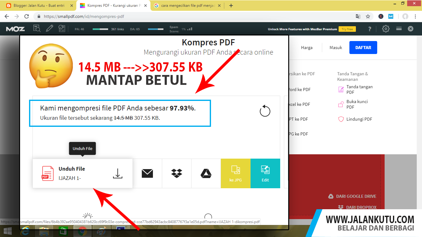 Cara Mengecilkan Ukuran File Pdf Hasil Scan Hingga 97 93 Jalankutu Com