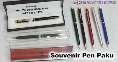 Jual Souvenir Pen Paku - Pulpen Paku Stainless