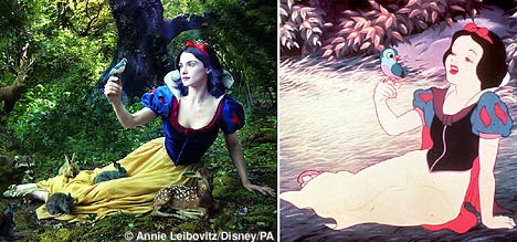 Rachel Weisz Annie Liebovitz Snow White and the Seven Dwarfs animatedfilmreviews.filminspector.com