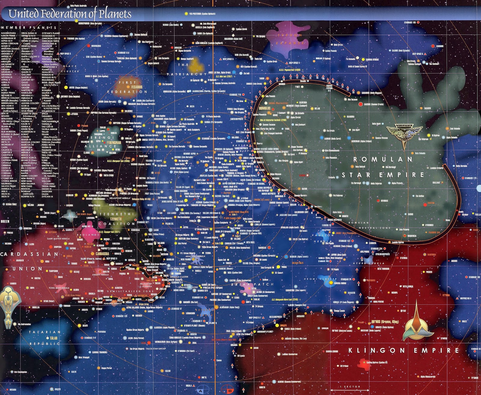 Mappe Stellari La Galassia Di Star Trek Space Opera
