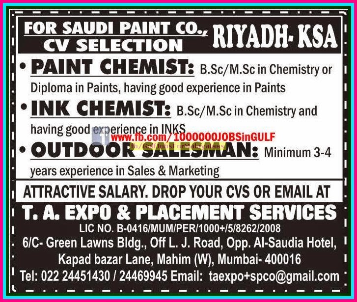 CV Selection for Saudi Paint company