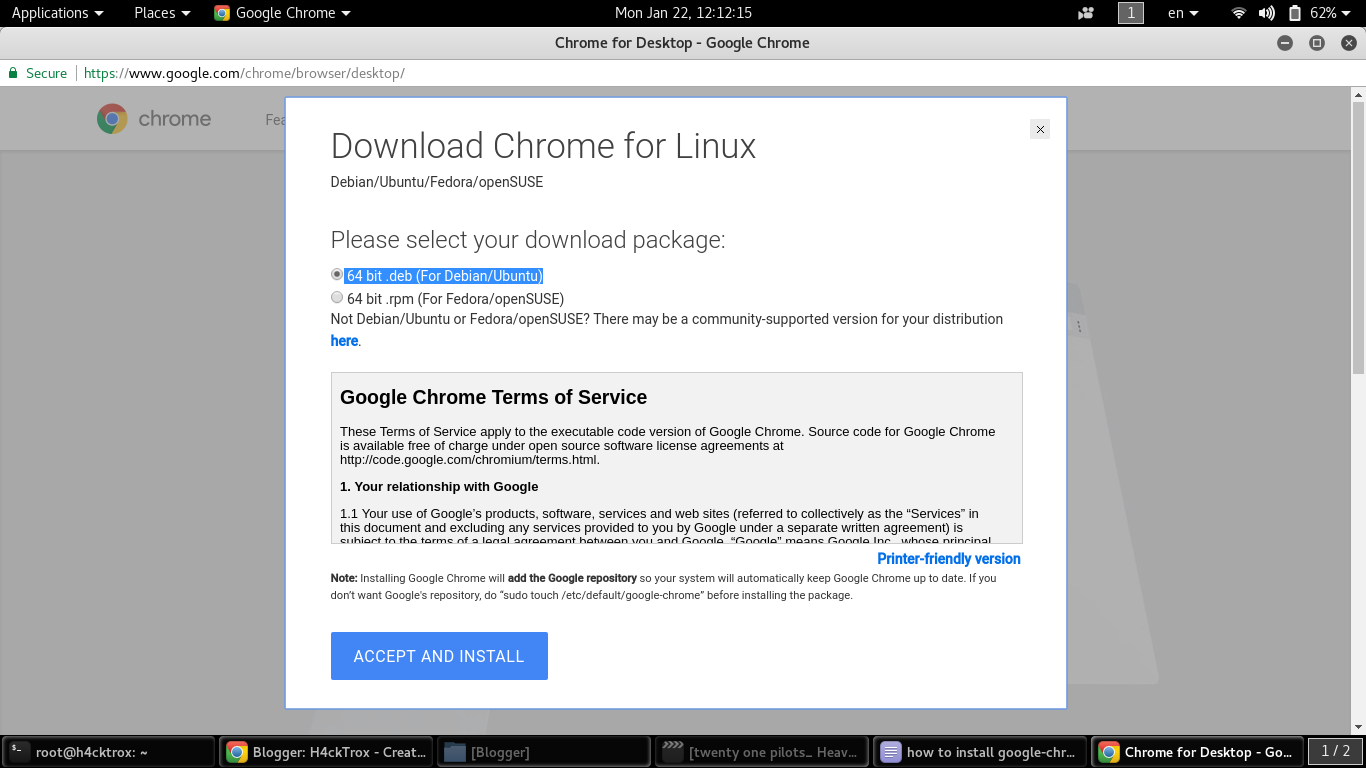 google chrome for linux