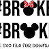 Hashtag Broke Mickey and Minnie Svg