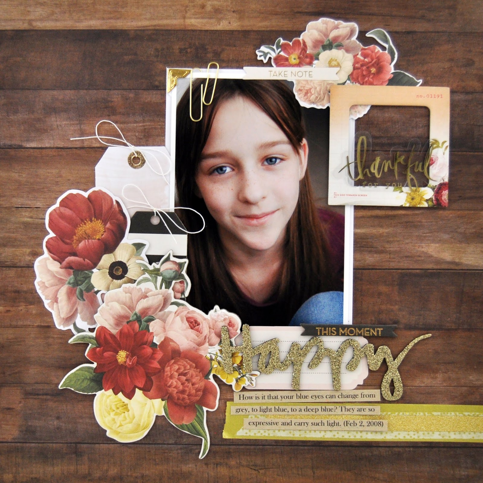 Scrapbooking Process Video 72 How to Add Gold Embellishments to a