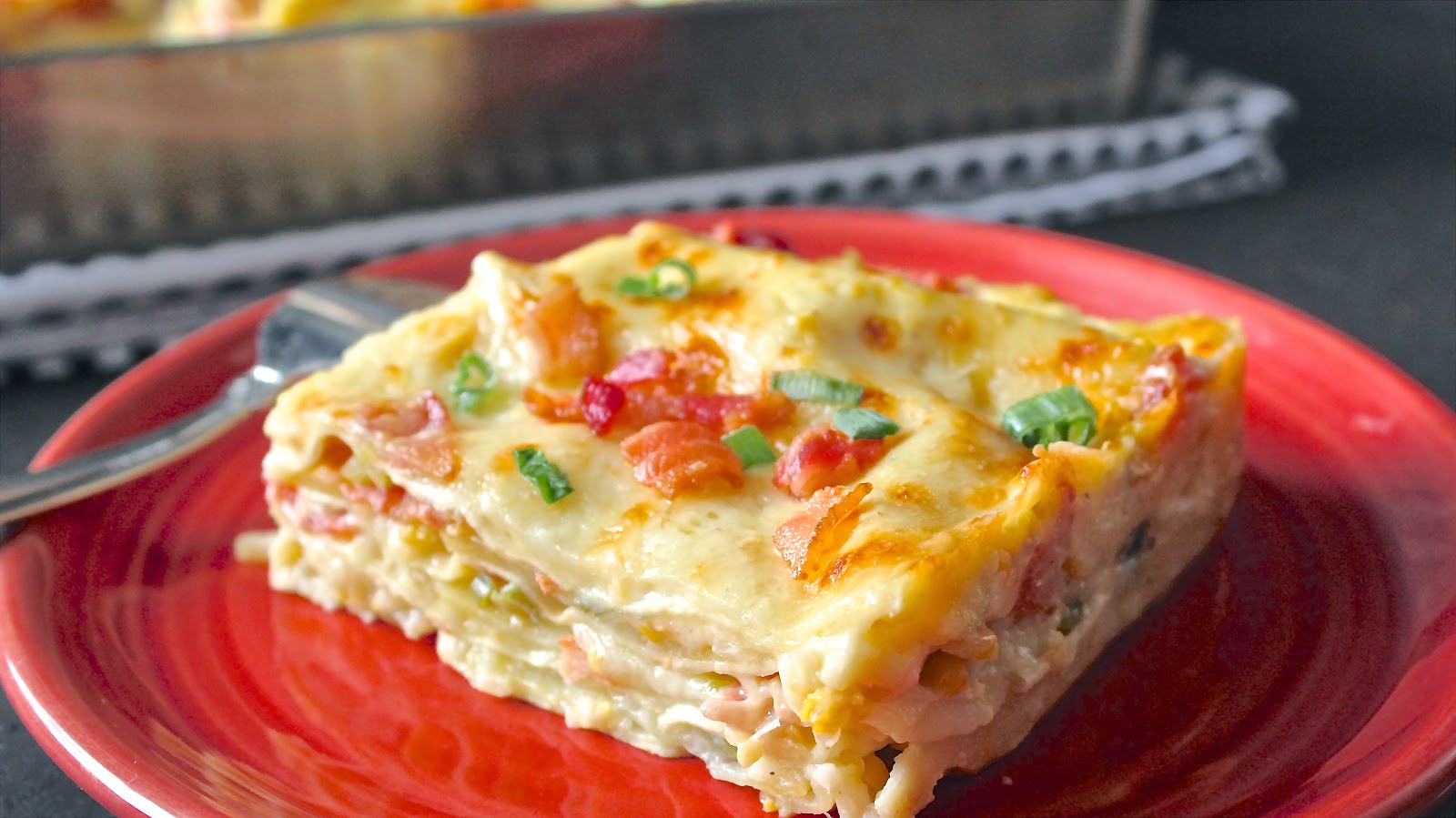 CREAMED CORN AND BACON LASAGNA In Good Flavor Great Recipes Great