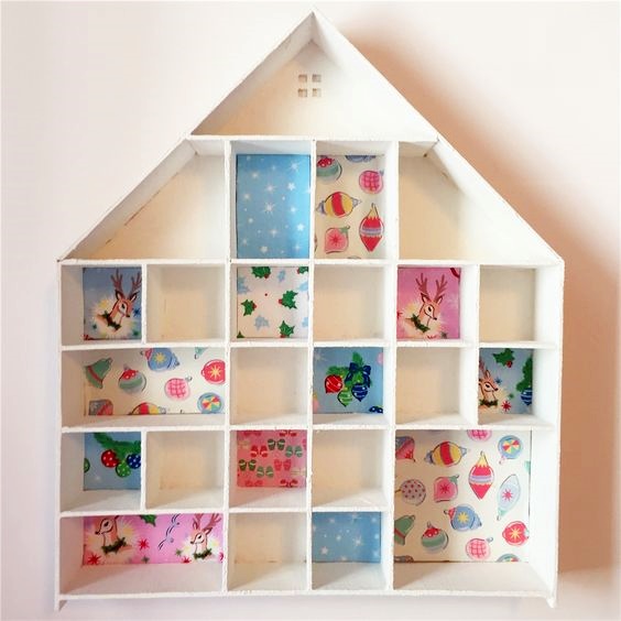 DIY Christmas Advent House Polka Spots and Freckle Dots