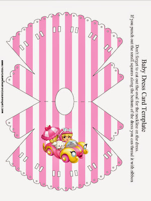 Penelope Glamour Bebé: Invitaciones para Imprimir Gratis. Tarjeta con forma de Camisón de Bebé de Penelope Glamour Bebé.