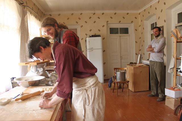Jean Jacques and his woofers making tagliatelli.