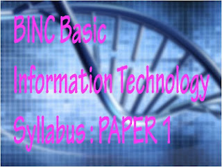 BINC Basic Information Technology Syllabus : PAPER 1