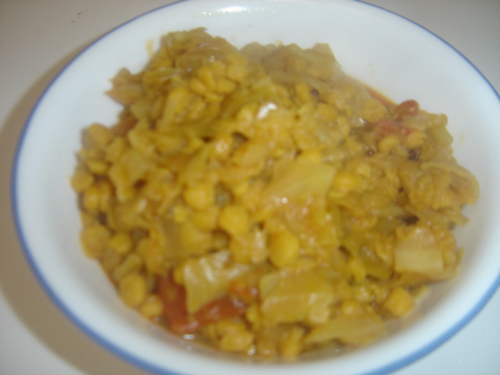 Green Chilli My experiments with Slow cooker series Cabbage Chanadal