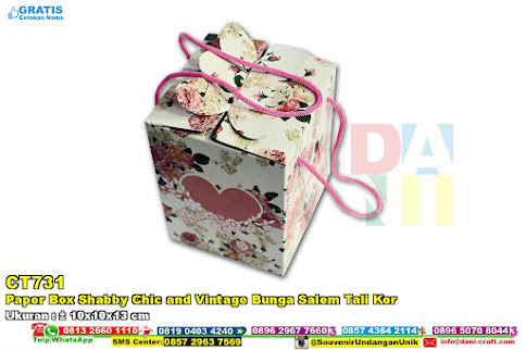 Paper Box Shabby Chic And Vintage Bunga Salem Tali Kor