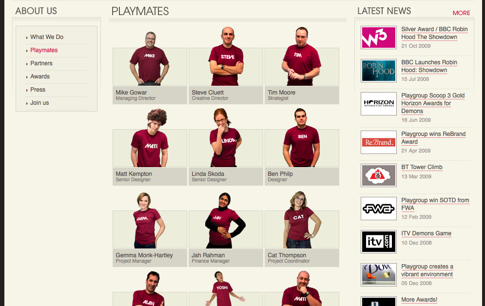 Play Group meet the staff page