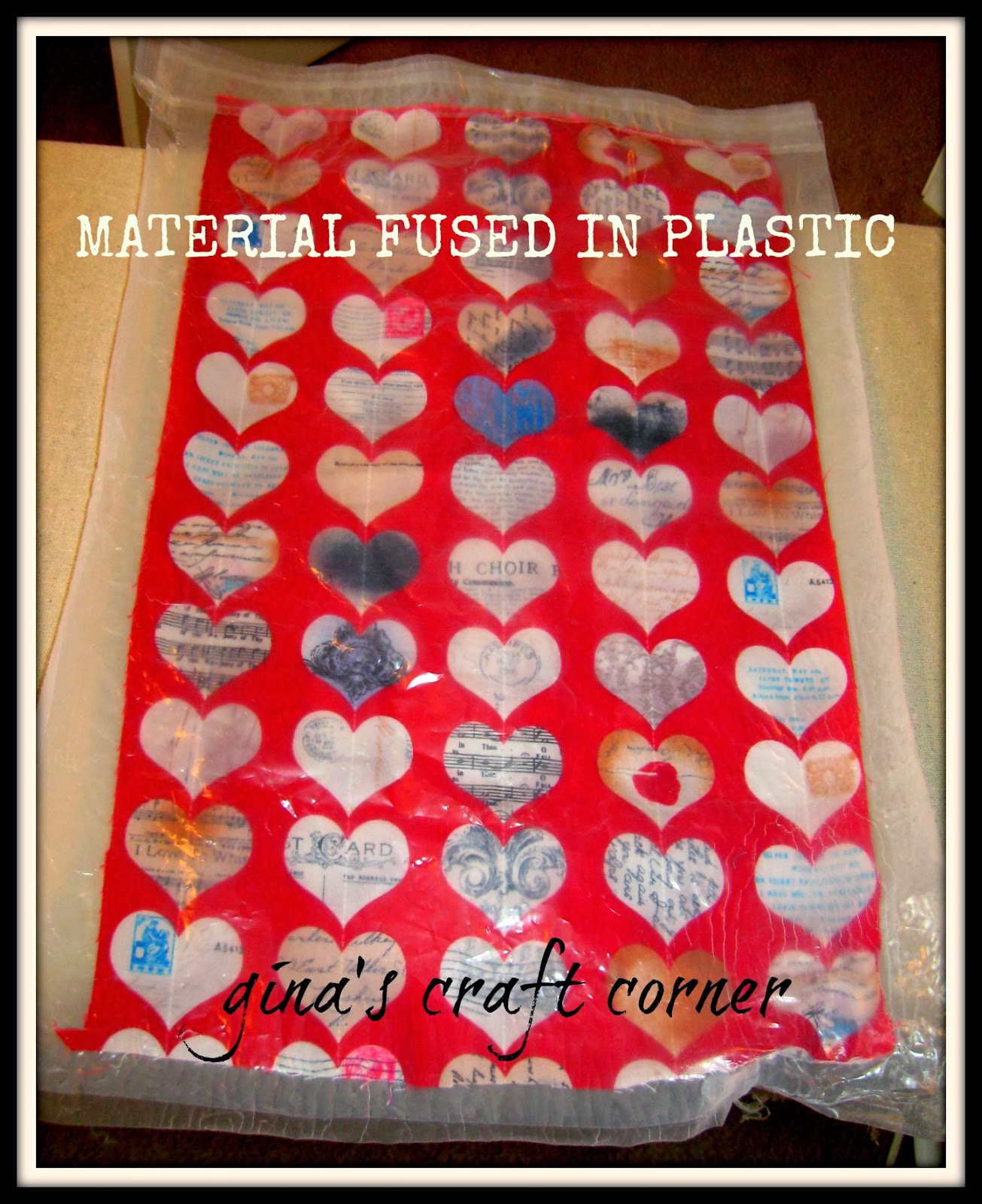 Cereal Bags + Materials = Valentine's Wrapping Paper by Gina's Craft Corner
