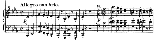 Allegro con brio по нотам цифры. Аллегро бетховен для фортепиано. Кон брио в музыке. Tepidarium cale fragranze купить. Allegro con brio.