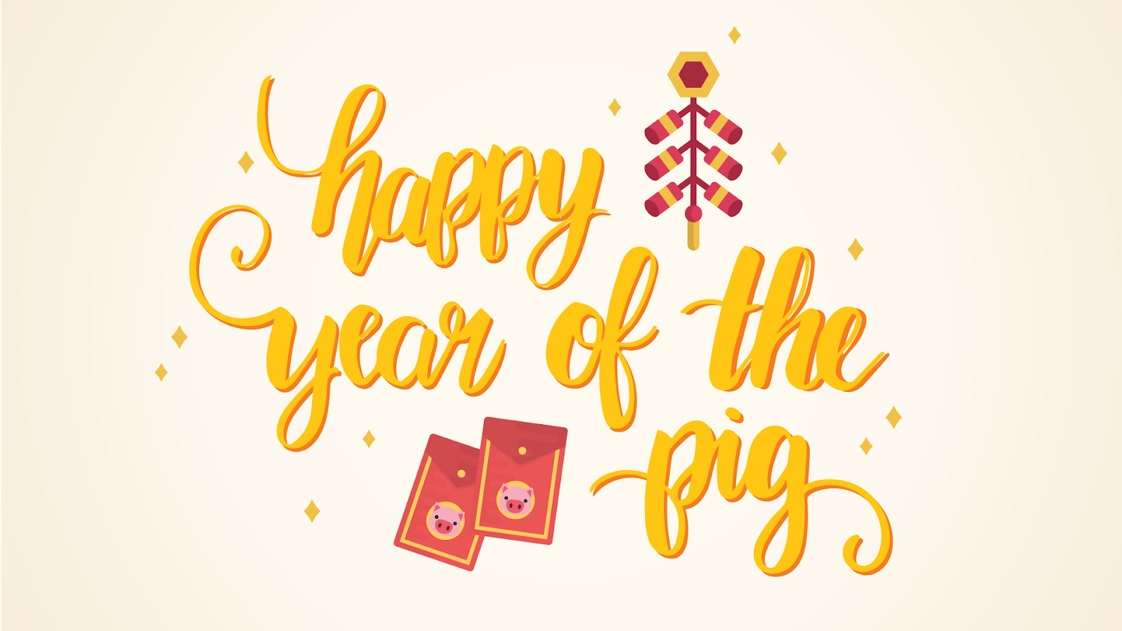Happy Lunar New Year of the Pig - Desktop Wallpaper Download