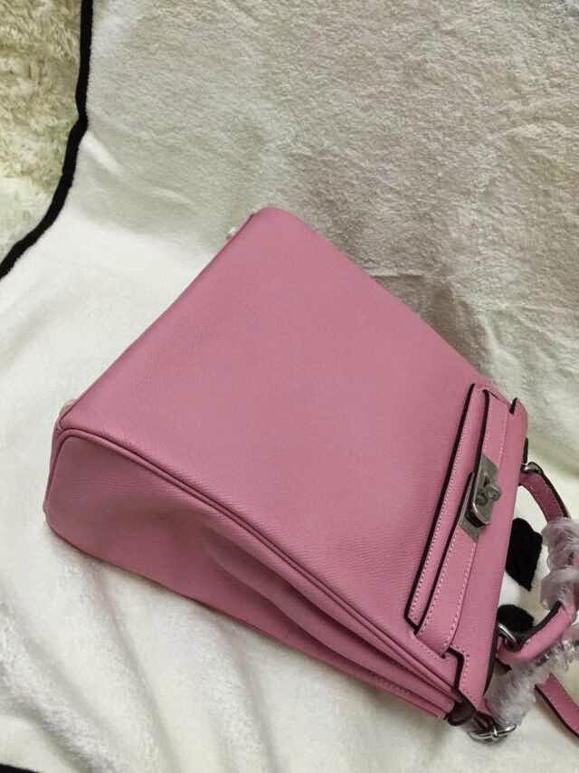 LoveBags Hermes Backpack in Epsom leather Pink Color silver Hardware