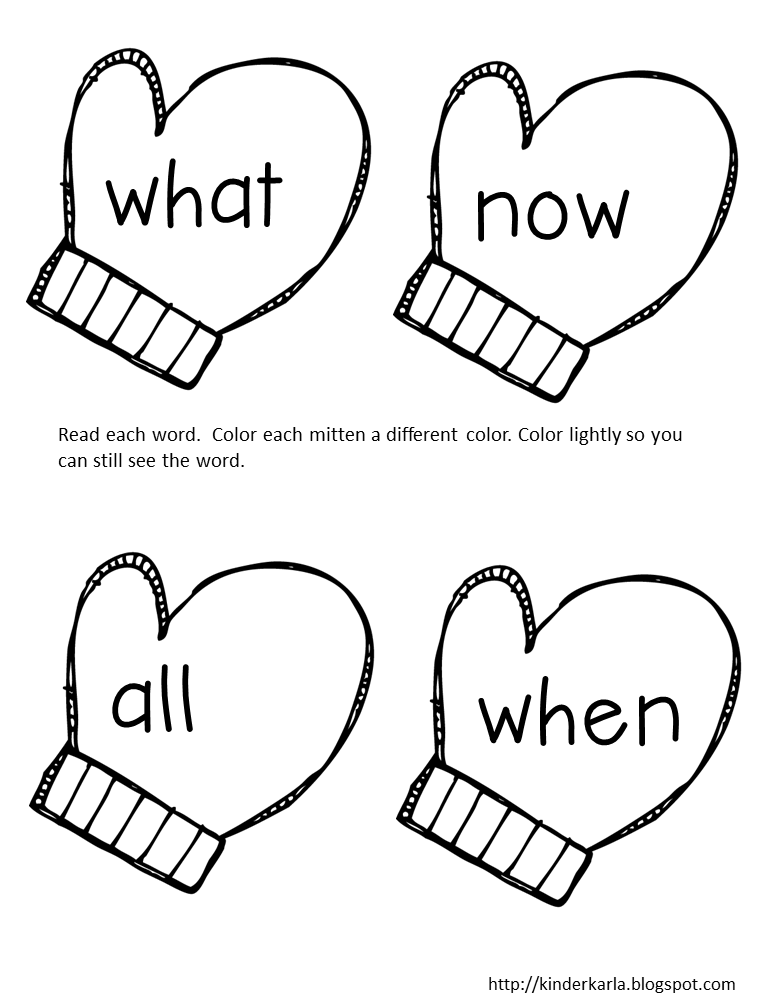 Karla's Kreations: High Frequency Words Day 4
