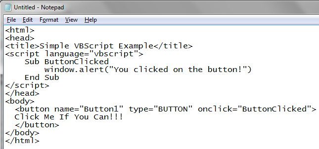 QTP Tutorials: VBScript Event Driven Code Example