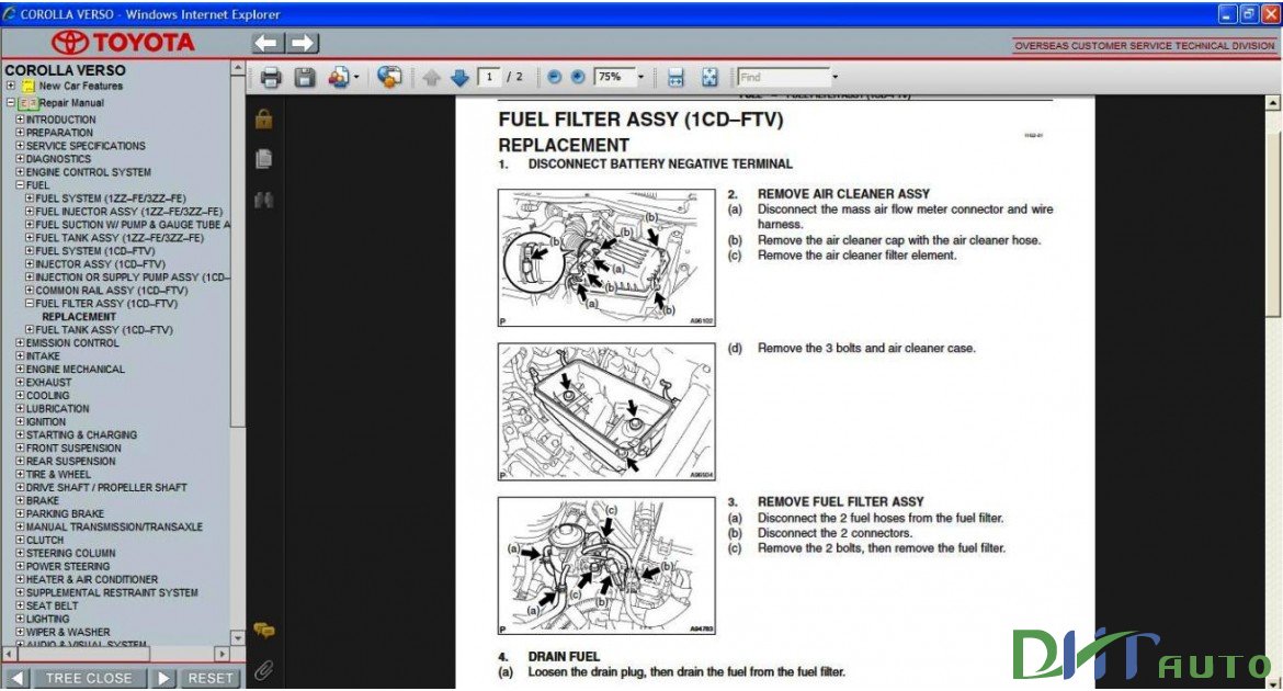 2006 toyota corolla service manual pdf