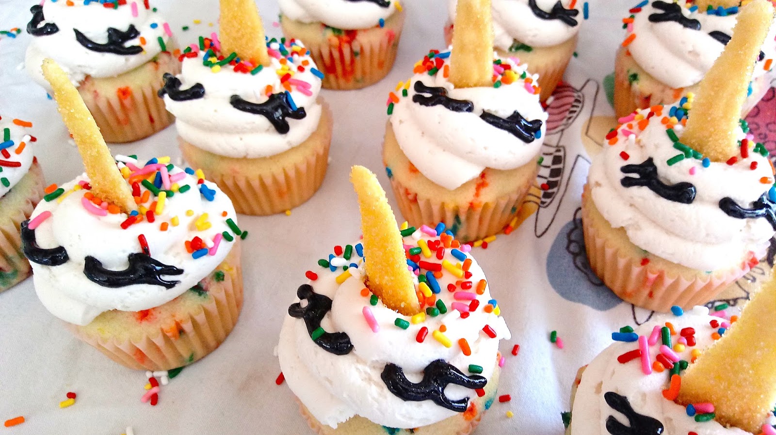 At Home with the Loverbees Unicorn Funfetti Cupcakes