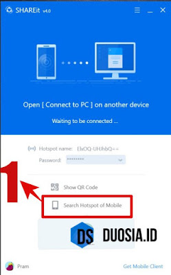 Cara Mengirim Berkas dari Android ke Laptop Menggunakan SHAREit via Computer Search Mobile langkah pada Android
