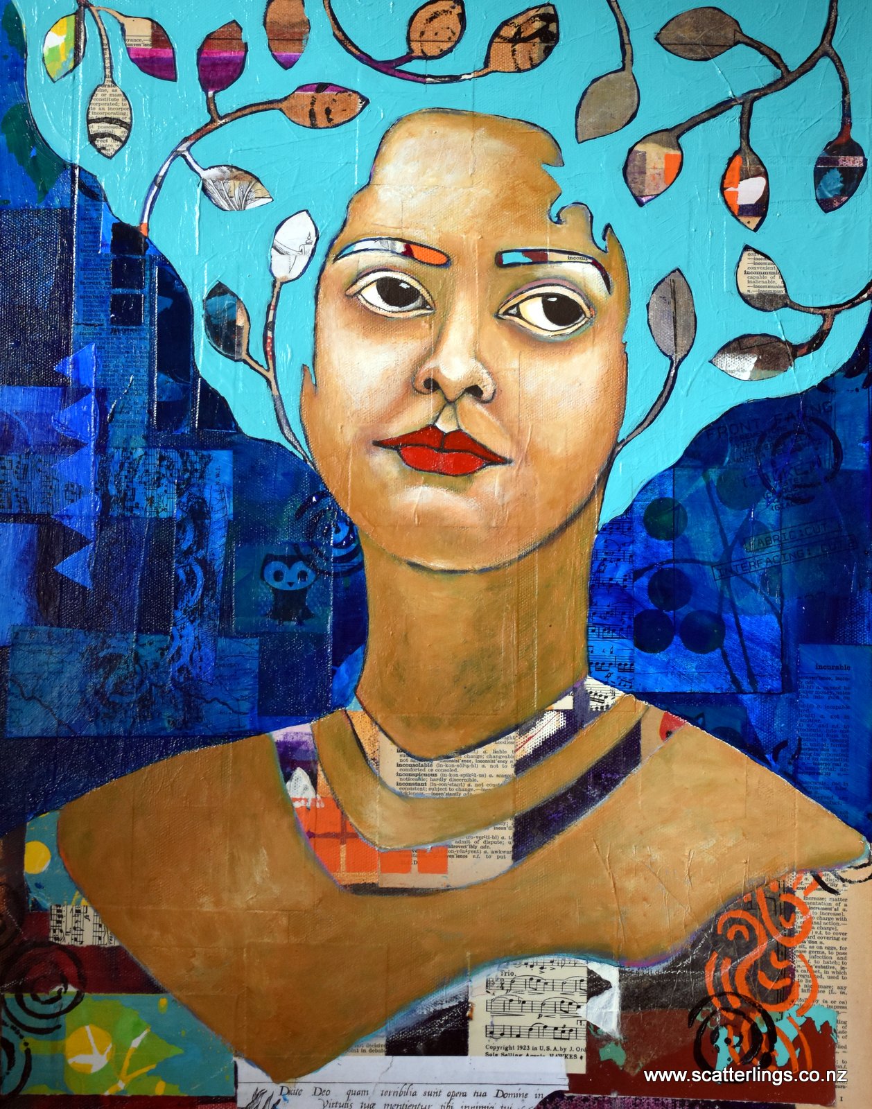 reflection mixed media portrait step by step